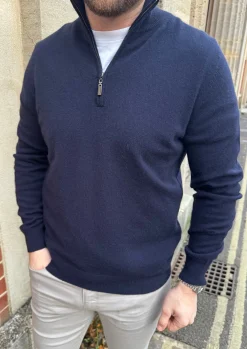 Max Half Zip Knit Navy