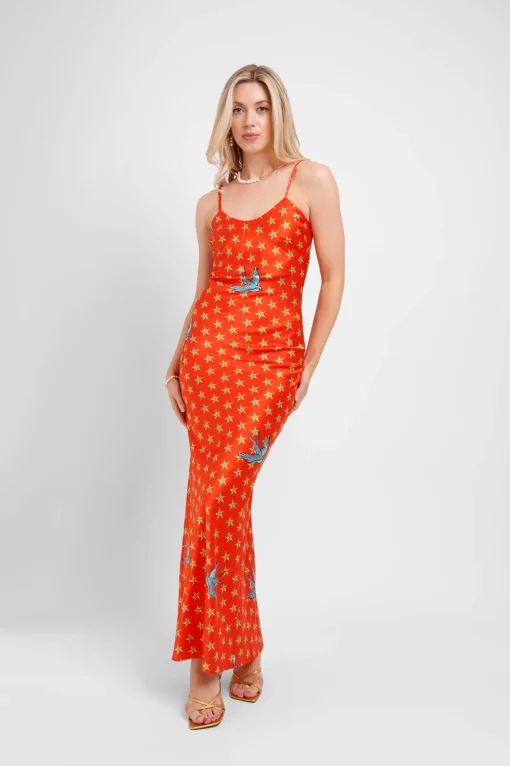 Maxi Slip Dress The Red Stars