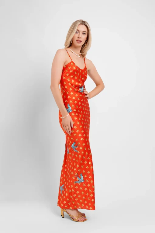 Maxi Slip Dress The Red Stars