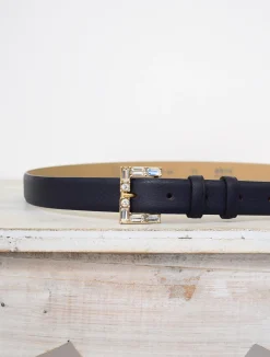 Medium Belt Leather Navy