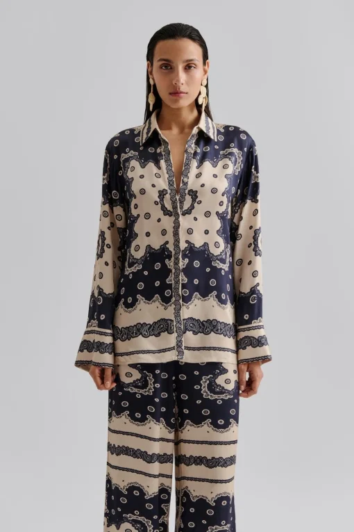 Meya Printed Shirt Bandana