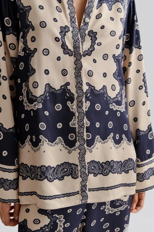 Meya Printed Shirt Bandana