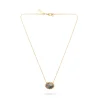 Mini Button Choker Meshy Stone