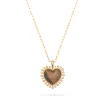 Mini Heart Necklace Tiger Eye