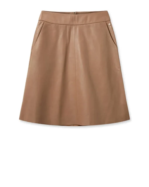 MMAppiah Leather Skirt Cinnamon Swirl