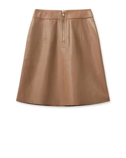 MMAppiah Leather Skirt Cinnamon Swirl
