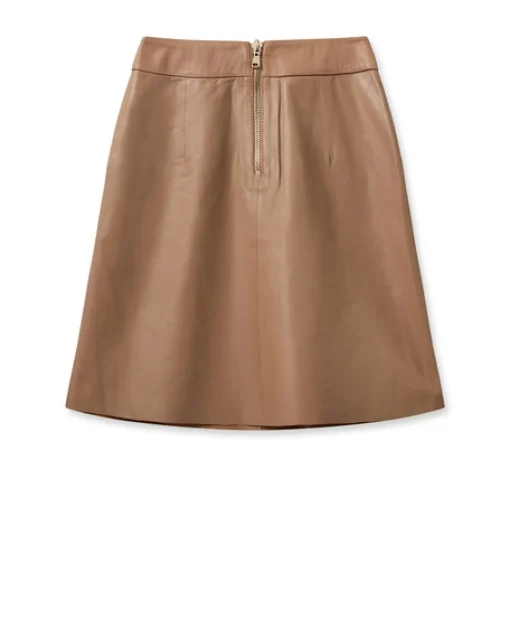 MMAppiah Leather Skirt Cinnamon Swirl