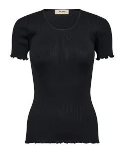 MMElaine O-SS Silk Tee Black