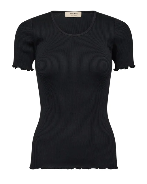 MMElaine O-SS Silk Tee Black