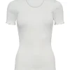MMElaine O-SS Silk Tee Ecru