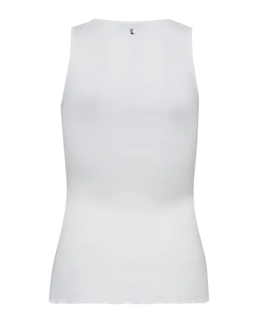MMElaine Silk Tank Top White