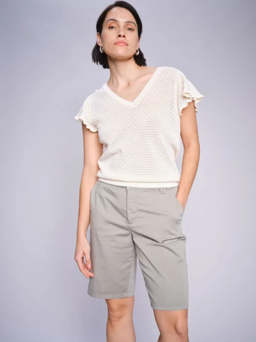 MMGanna Pattern Knit Ecru