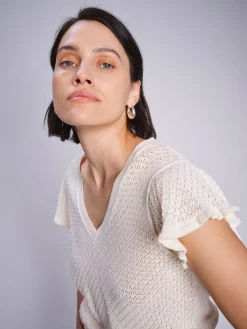 MMGanna Pattern Knit Ecru
