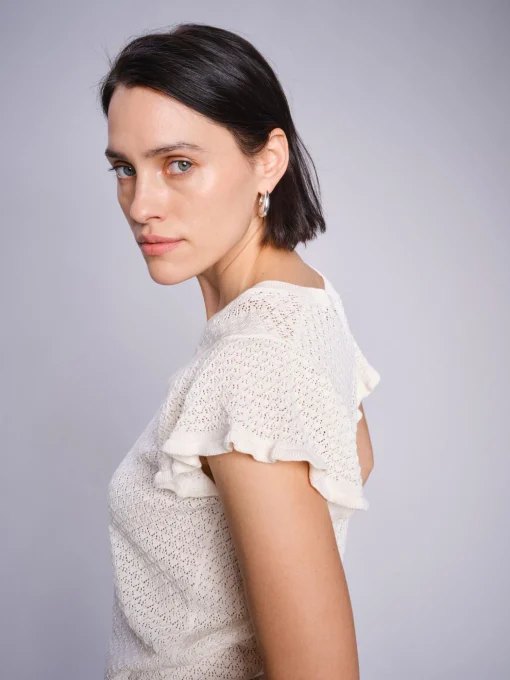 MMGanna Pattern Knit Ecru