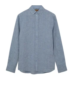 MMGTheo Linen Shirt Light Blue