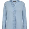 MMSybel Satin Shirt Cashmere Blue