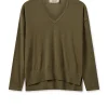 MMTani V-Neck Knit Burnt Olive
