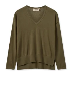 MMTani V-Neck Knit Burnt Olive