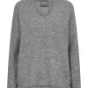 MMThora V Neck Grey Melange
