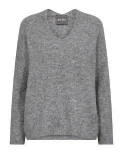 MMThora V Neck Grey Melange