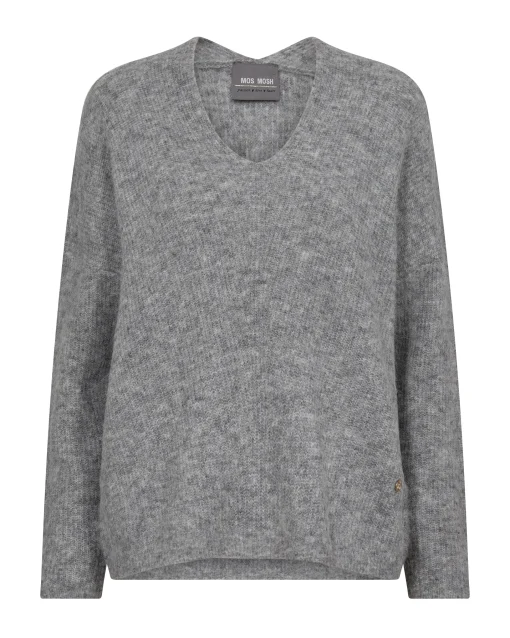 MMThora V Neck Grey Melange