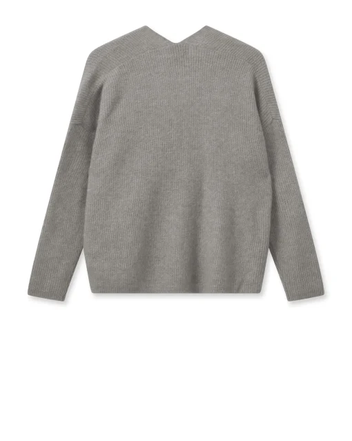 MMThora V Neck Grey Melange