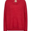 MMThora V Neck Knit Chinese Red