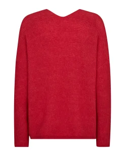 MMThora V Neck Knit Chinese Red