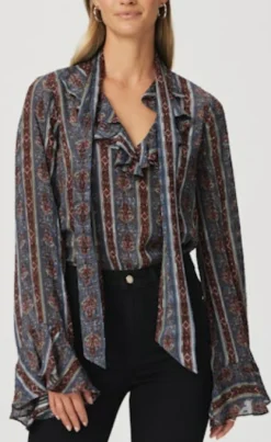 Napoli Blouse Calico Blue Multi