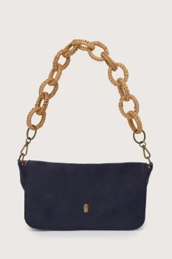 Navy Mai Tai Bag Raphia Strap