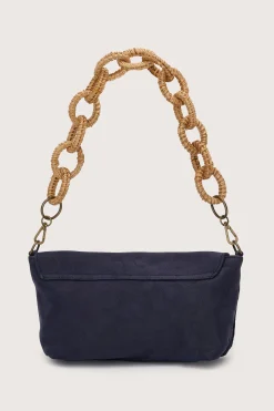 Navy Mai Tai Bag Raphia Strap