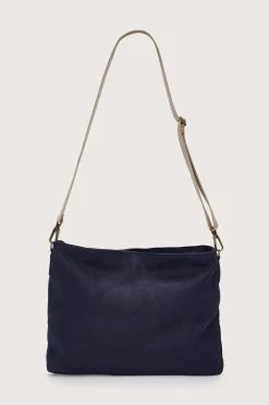 Navy Zaza Bag Linen Strap