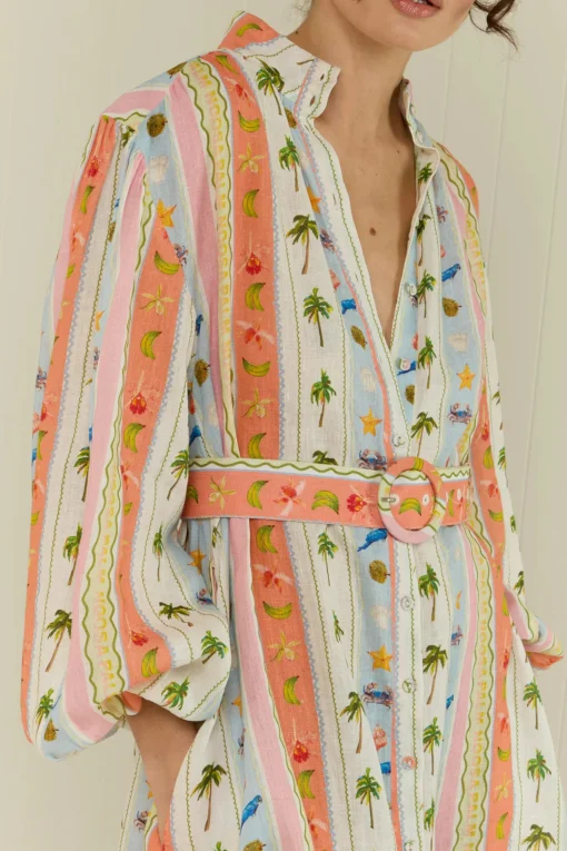 Noddy Dress Tropical Stripe
