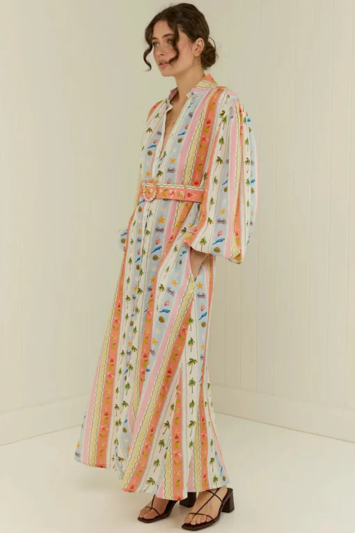 Noddy Dress Tropical Stripe