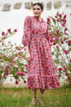Octavia Dress Magenta Rosa