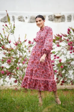 Octavia Dress Magenta Rosa