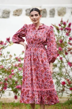 Octavia Dress Magenta Rosa