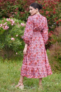 Octavia Dress Magenta Rosa