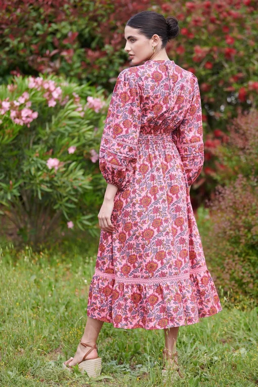 Octavia Dress Magenta Rosa