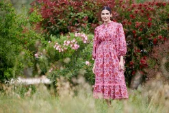 Octavia Dress Magenta Rosa