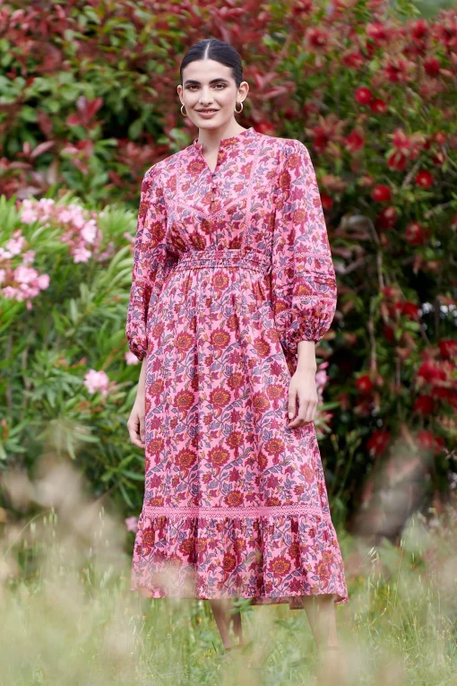 Octavia Dress Magenta Rosa