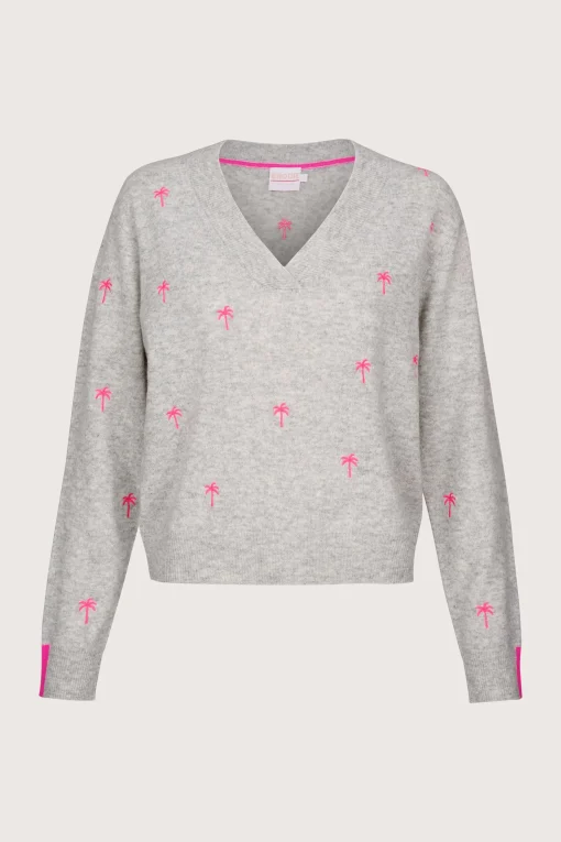 Palm Jumper Super Grey/Diva Pink