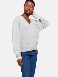 Palm Jumper Super Grey/Diva Pink