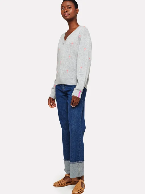 Palm Jumper Super Grey/Diva Pink