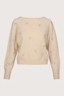 Palm Twist Boat Neck Cygnet/Gold Lurex