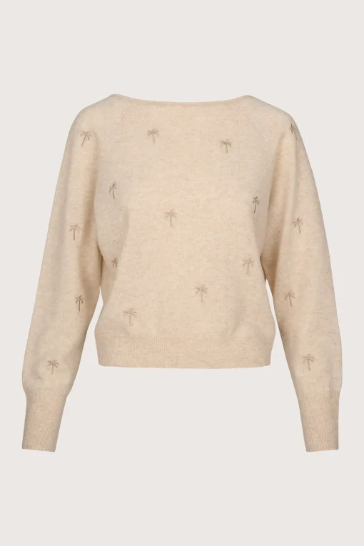 Palm Twist Boat Neck Cygnet/Gold Lurex