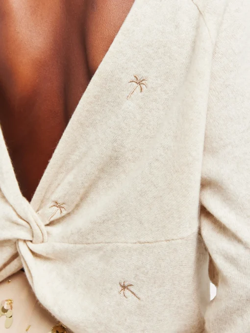 Palm Twist Boat Neck Cygnet/Gold Lurex