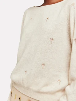 Palm Twist Boat Neck Cygnet/Gold Lurex
