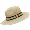 Panama Hat Black/Tan Band