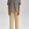 Pattern Top Navy